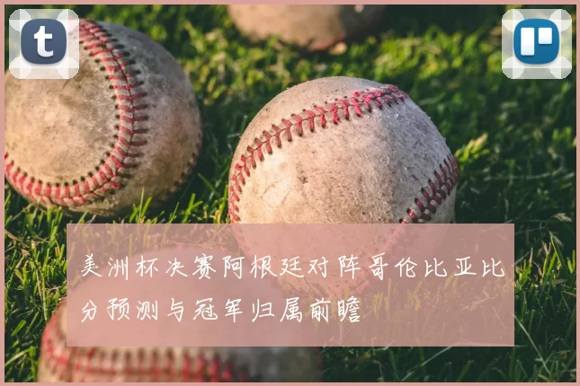 美洲杯决赛阿根廷对阵哥伦比亚比分预测与冠军归属前瞻